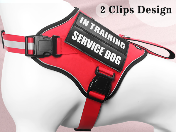 service dog vest harness red