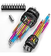 GRENPRO Allen Wrenches Sets, Hex Key Set, 33pcs Allan Wrench Sets Metric And Standard & SAE Color...