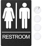 ASSURED SIGNS Restroom Signs, Bathroom Sign For Business - For Men and Women - 9" by 6" - ADA Com...