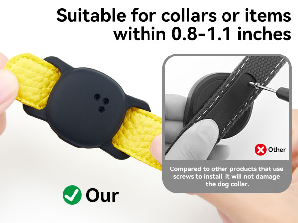 Suitable for collars or items within 0.8-1.1 inches, No damage to the collar