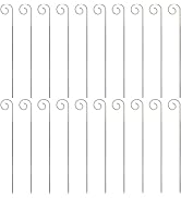 20 Pcs Silver 20cm Plant Label Hooks Garden Markers Stake Plant Label Holder Hanger Plant Sign St...