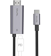 SOLLPEL 8K USB C to HDMI 2.1 Cable, 4K@240Hz with 140W Charging | 8K@60Hz/4K@240Hz, Thunderbolt t...