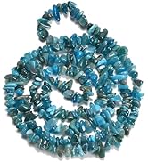 HAAMIIQII 5-8mm Natural Blue Apatite Chips Irregular Genuine Real Freeform Chip Loose Gemstone Be...