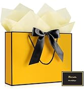 YoungTree Gift Bags with Handles, 13" Medium Gift Bag with 2 Tissue Paper and 1 Card, Present Bag...