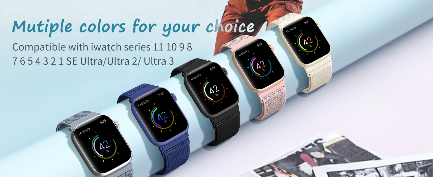 Sunnywoo Nylon Sport Watch Band for Apple Watch