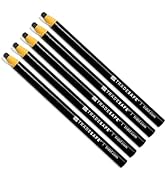 TRADESAFE China Markers Grease Pencils - 5 Black Grease Markers, Peel-Off Wax Pencils for Labelin...