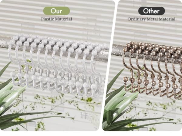 White Shower Curtain Hooks