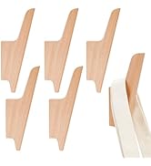 twinklemon 6PCS Wood Wall Hooks Wall Mount Beech Wooden Hooks Handcrafted Solid Wood Coat Hooks f...