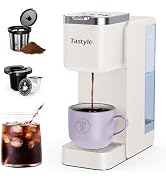 Tastyle Single Serve Coffee Maker, Iced and Hot Coffee Machine for K Cup & Grounds, Compact Desig...