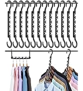 AMKUFO Hangers-Space-Saving-12 Pack: Closet-Organizer-and-Storage for Dorm-Room, Upgraded Hanger-...