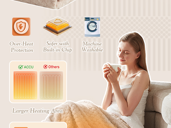 tufted heated blanket