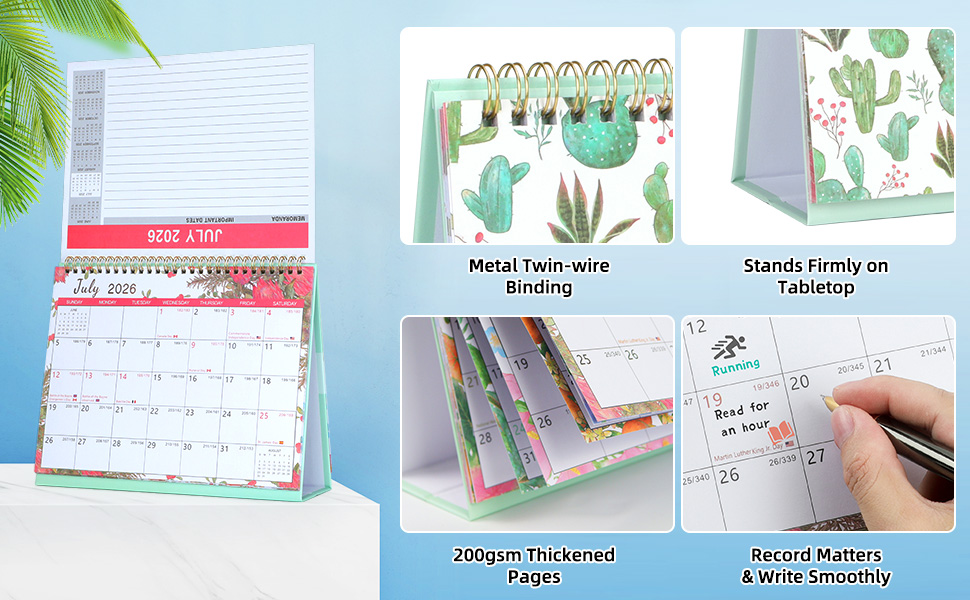 desktop flip calendar 2026-2027