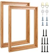 LDHHYH 2 Pack Floater Frame for 12x16 Inch Canvas Painting, Solid Floating Frame for 0.6” Deep Ca...