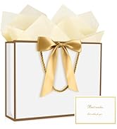 YoungTree Gift Bags with Handles, 13" Medium Gift Bag with 2 Tissue Paper and 1 Card, Present Bag...
