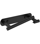 YUET Toilet Roll Holder, Self Adhesive or Screw in Wall Mounted Options, Double Post Pivoting Tis...