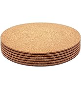 KITLAB Cork Plant Coasters, Double Layers 8 Inch Cork Planter Coaster, Absorbent Cork Plant Mats,...