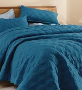 Litanika King Size Quilt Bedding Set - Teal Lightweight Comforter Bedspreads & Coverlets Turquois...