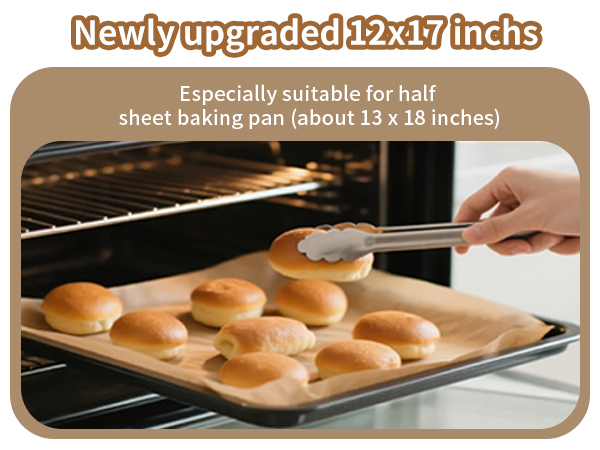 Newly upgraded 12x17 inchs Especially suitable for halfsheet baking pan (about 13 x 18 inches)