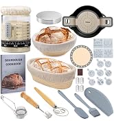 Friheten Sourdough Starter Kit,Sourdough Bread Baking Supplies,40oz Sourdough Starter Jar,Banneto...