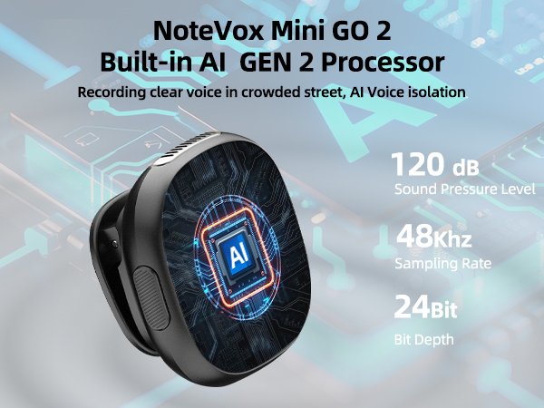 Mini Microphone AI Voice Cancellation