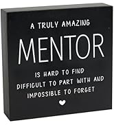 Mentor Gift Wooden Box Sign, Appreciation Gifts for Mentors Teacher Women Men Coach Coworker Boss...