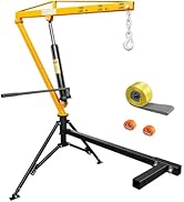 CAMMOO 1000lbs Receiver Hitch Mounted Hydraulic 360° Swivel Truck Crane with 3 Boom Capacity Opti...