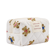 Quilted Cotton Makeup Bag