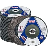 Sali 10 Pack Flap Disc 40 Grit 7" x 7/8-Inch Sanding Disc Bevel Type #29 Premium and Industrial G...