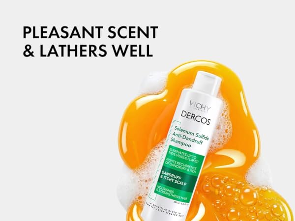 vichy dercos anti dandruff shampoo pleasant scent antifungal itchy scalp treatment ketoconazole