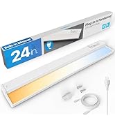 LED Under Cabinet Lighting, Plug in or Hardwired 24 Inch 14W Under Counter Lights for Kitchen, Bu...
