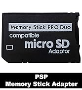 Funturbo PSP Memory Stick Adapter, Micro SD to Memory Stick PRO Duo MagicGate Card for Sony Plays...