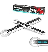 DURATECH Adjustable Wrench Set, 8-inch & 10-inch, 2 Piece | SAE & Metric, 44 Sizes, Drop Forged, ...