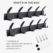 wall coat rack with hooks