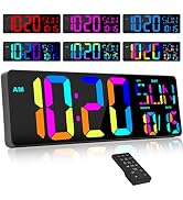 XREXS Large Digital Wall Clock with Remote Control, 17 Inch LED Large Display Count Up & Down Tim...
