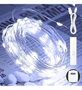 33FT Lipstick Rechargeable Fairy Lights, Twinkle Lights Battery Operated, Mini Indoor LED String ...