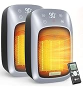 Brightown Portable Plug in Wall Heater for Indoor Use with Thermostat, 800W Small Electric Space ...