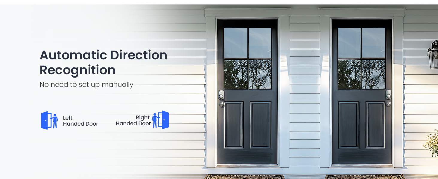 keyless entry door lock with handle