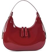 Didida Y2K Moon Bag Women's Crescent Shoulder Bag Retro Handbags Top Handle Patent Leather Cute S...