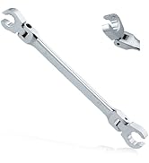 GOLD DEER Flex Head Flare Nut Wrench Set 9 * 11mm Metric Double Flexible Line Wrench 40Cr for Aut...