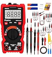 Multimeter 4000 Counts Digital Multimeter TRMS Auto-Ranging AC DC Voltmeter Ohm Volt Amp Tester N...