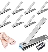 HOFASON 8 Pcs Large Nail Clippers Set for Women Men Easter Basket Stuffers, Stainless Steel Bulk ...