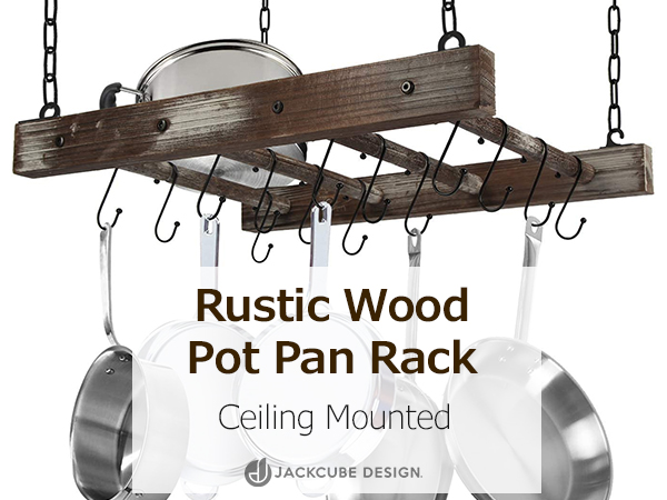 rustic pot pan rack