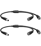 12V DC Power Splitter 5.5mmx2.1mm 1 Male to 2 Female Power Adapter 12V 5A Splitter Adapter for CC...