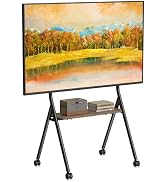 XINLEI Easel Rolling TV Stand for 32-80 Inch TV up to 121lbs, Mobile Portable TV Cart with Wheels...