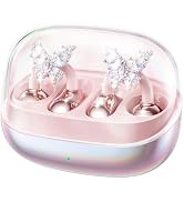 Kinglucky Gen2 Clip-On Open Ear Earbuds with Detachable Sparkle Butterfly Earrings, Bluetooth Wir...