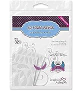 3L Corporation Self-Adhesive Scrapbook Foam Embellishment Shapes, Angel Wings