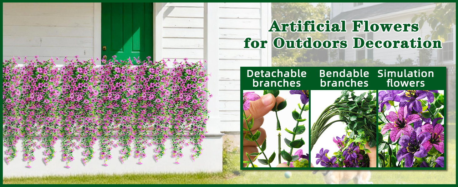 artificial hanging flowers