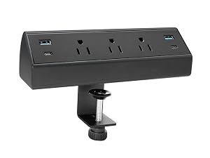 Desk Clamp Power Strip USB C
