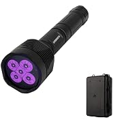 LUMENSHOOTER S5 UV Flashlight, Super Bright Black Light Flashlight with 5 LEDs, for UV Resin Curi...