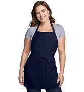 Cardkiss Chef Apron for Men and Women, Waitress Server Apron with 3 Pockets, 3 Color option